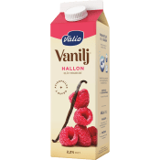 Vaniljyoghurt Hallon slät 2,1% 1000g Valio.