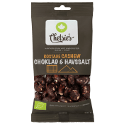 Cashew Rostade Choklad & Havssalt Ekologisk 110g Chelsie's.
