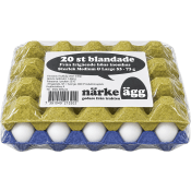 Ägg Blandade Från Frigående Höns Inomhus M/L 20-p Närke Ägg.