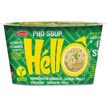 Hello Nudelsoppa Pho kycklingsmak 70g Acecook.