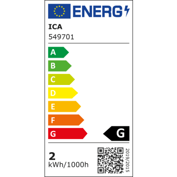 LED Dekoratonsbelysning G95 E27 100lm ICA.