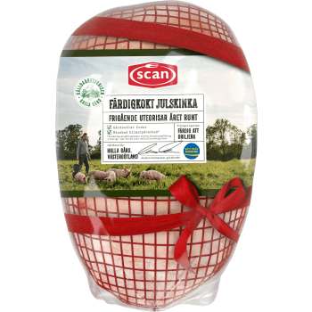 Julskinka Färsk Färdigkokt av hållbarhetsgris ca 2,4kg Scan.