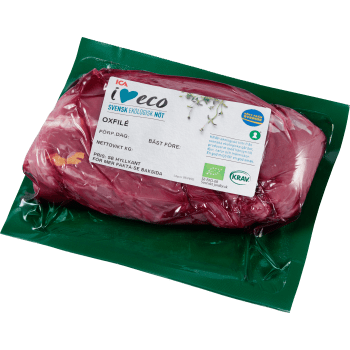 Oxfilé Frystinad i bit ca 950g KRAV ICA I love eco.