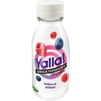 Drickyoghurt Yalla! Hallon Blåbär 0,5% 350ml Yoggi®.