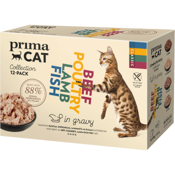 Kattmat Beef Poultry Lamb Fish 12-p 85g PrimaCat.