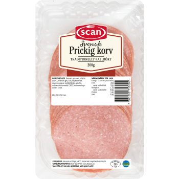 Prickig Korv Kallrökt 200g Scan.