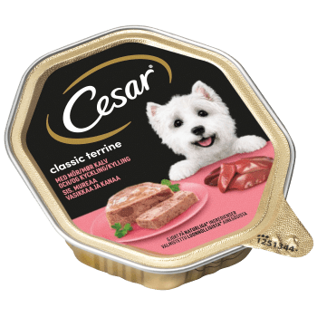 Hundmat Classics med Kalv & kyckling 150g Cesar.