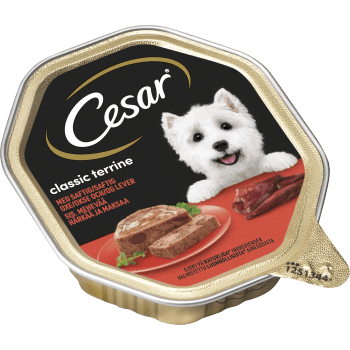 Hundmat classic terrine Oxkött & Lever 150g Cesar.