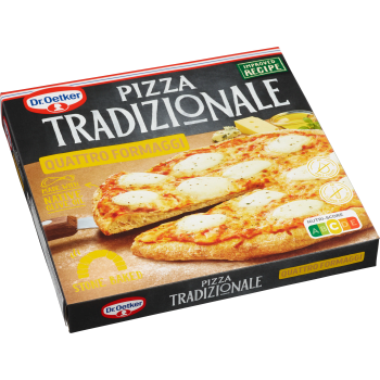 Pizza Tradizionale Quattro formaggi Fryst 380g Dr. Oetker.