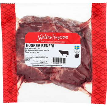 Högrev Benfri i bit ca 1kg Nyhléns Hugosons.