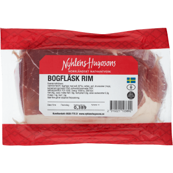 Bogfläsk Rim ca 400g Nyhléns Hugosons.