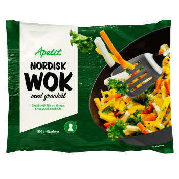 Nordisk wok med grönkål 500g Apetit.