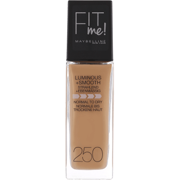 Foundation Fit Me Luminous + Smooth Sun Beige 250 30ml Maybelline.