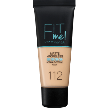 Foundation Fit Me Matte & Poreless Soft Beige 112 30ml Maybelline.