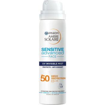 Solspray känslig hud SPF50 75ml Garnier Ambre Solaire.