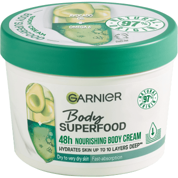 Bodybutter Superfood 80H Nourshing Cream Dry Skin 380ml Garnier.