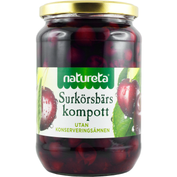 Körsbärskompott 680g Natureta.