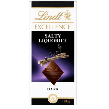 Chokladkaka EXCELLENCE Lakrits Mörk Choklad 100g Lindt.