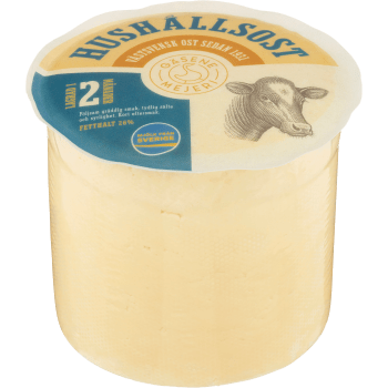 Hushållsost 26% ca 2000g Gäsene Mejeri.