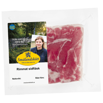 Sidfläsk Färskt Rimmat i bit ca 800g Smålandskött.