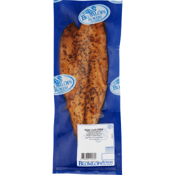 Rökt makrillfilé Svartpeppar ca 160g Blomlöfs Rökeri.