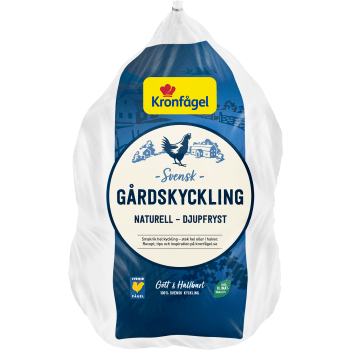 Gårdskyckling Fryst ca 1375g Kronfågel.