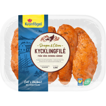 Kycklingfilé BBQ dragon & citron ca 700g Kronfågel.