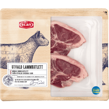 Lammkotlett Färsk ca 435g Scan.