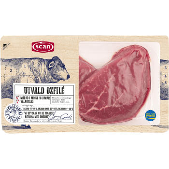 Oxfilé Färsk Utvald ca 270g Scan.