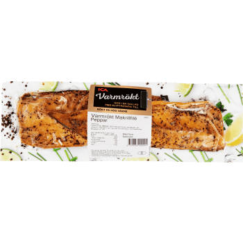 Makrillfilé varmrökt peppar ca 195g ICA.