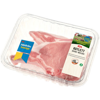 Kotletter med ben skivad ca 350g ICA.
