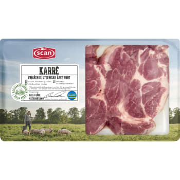 Karré Färsk från frigående gris 300g Scan.