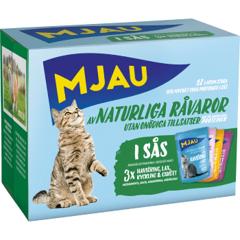 Kattmat Multibox Kött Fisk 12-p Mjau.