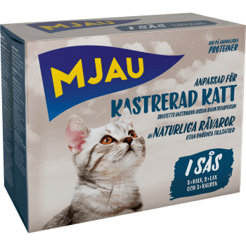 Kattmat för Kastrerad Kalv Lax Kalkon 8-p 680g Mjau.