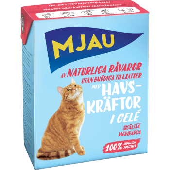 Kattmat Havskräftor i gelé 380g Mjau.