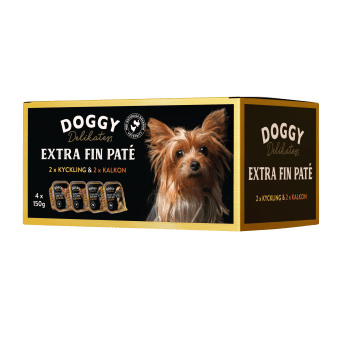 Hundmat Delikatesspaté Kyckling/Kalkon 4-pack Doggy Delikatess.