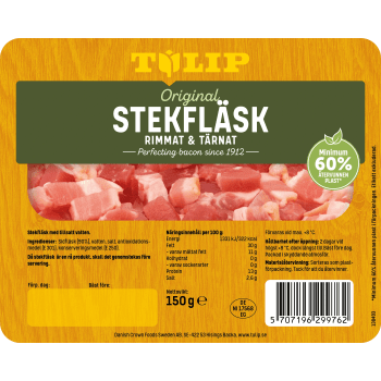 Stekfläsk Original Rimmat Tärnat 150g Tulip.
