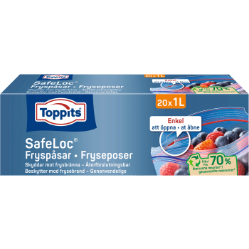 Fryspåsar med dubbelförslutning 1l 20st Toppits.