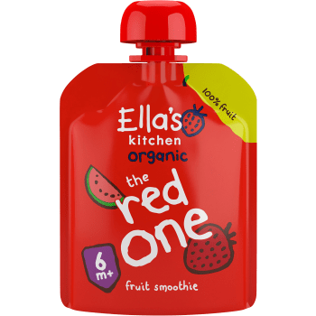 The red one Smoothie av blandade frukter Från 6m Ekologisk 90g Ellas Kitchen.