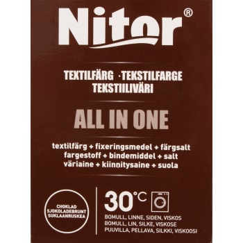 Textilfärg All in one Choklad Nitor.