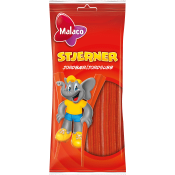 Stjärnor jordgubb 92g Malaco.