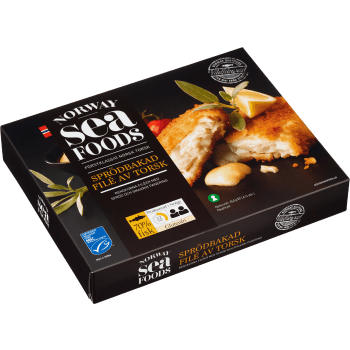 Sprödbakad torskfilé 350g Norway Seafoods.