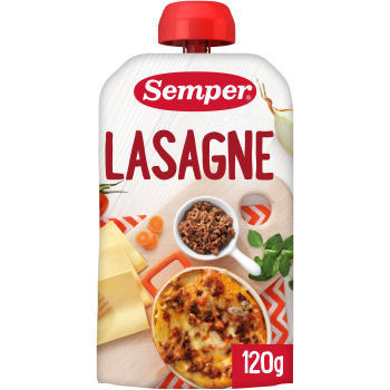 Lasagne från 6m 120g Semper.