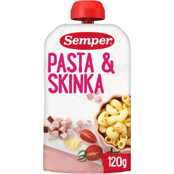 Barnmat Pasta & skinka 120g Semper.