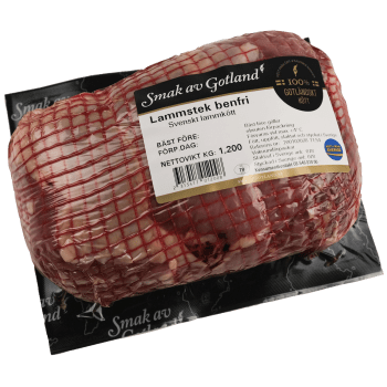 Lammstek benfri nätad ca 1,2kg Smak av Gotland.