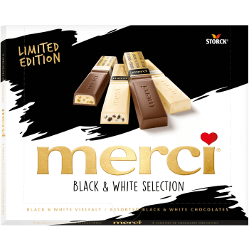 Chokladpraliner Black & White 240g Merci.