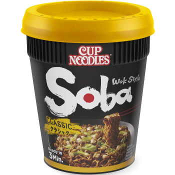 Nudlar i kopp Soba med Yakisobasås Klassisk 90g Nissin.