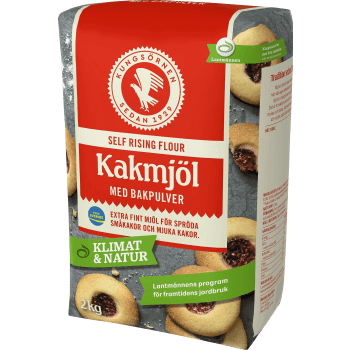Vetemjöl med bakpulver 2kg Kungsörnen.
