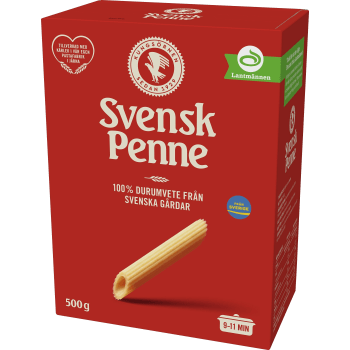 Pasta Svensk Penne 500g Kungsörnen.