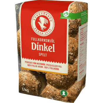 Dinkelmjöl fullkorn 1kg Kungsörnen.